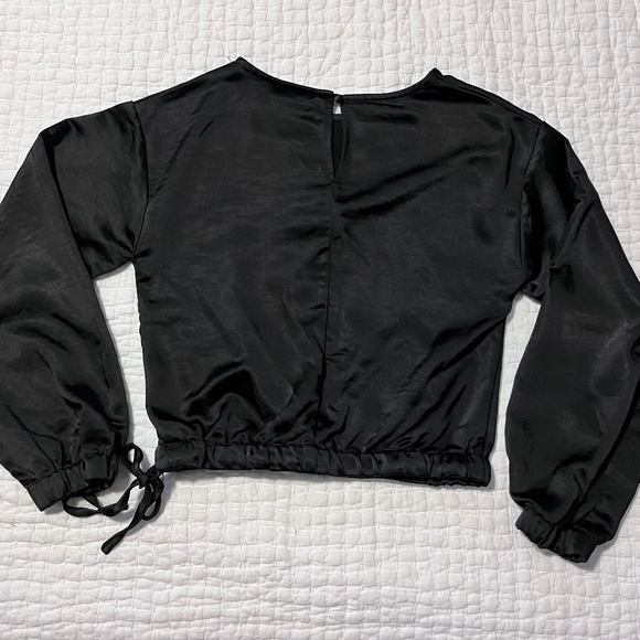 4TH + RECKLESS Long Sleeve Black Blouse Size Small - Picture 4 of 8